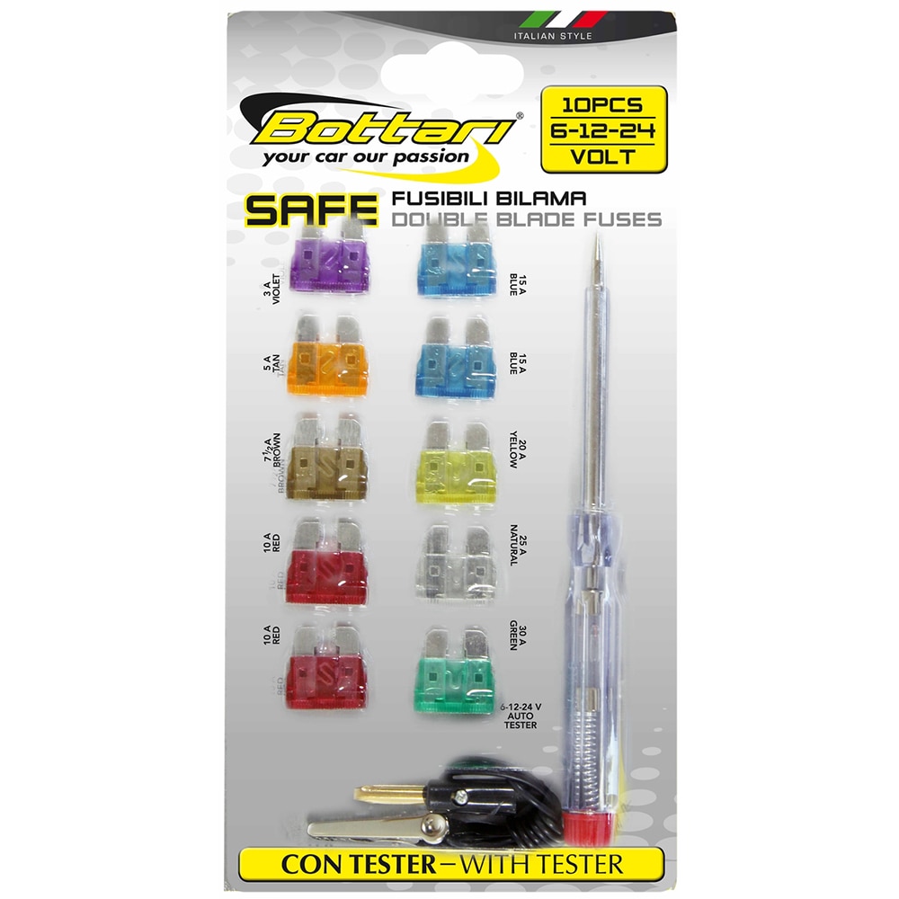 Set sigurante lamelare BOTTARI, tester, 10buc