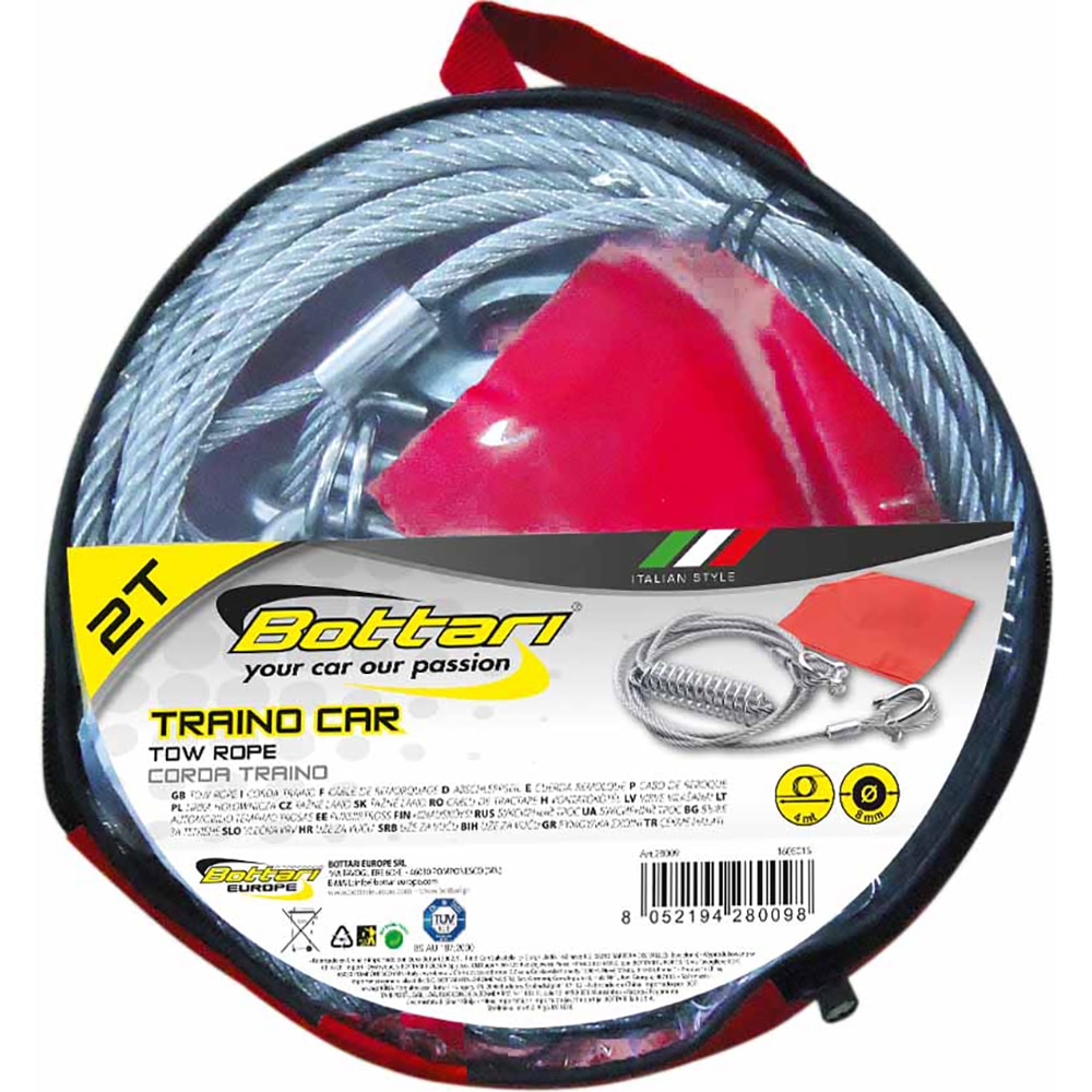 Cablu tractare otel BOTTARI, 2000kg, 4m