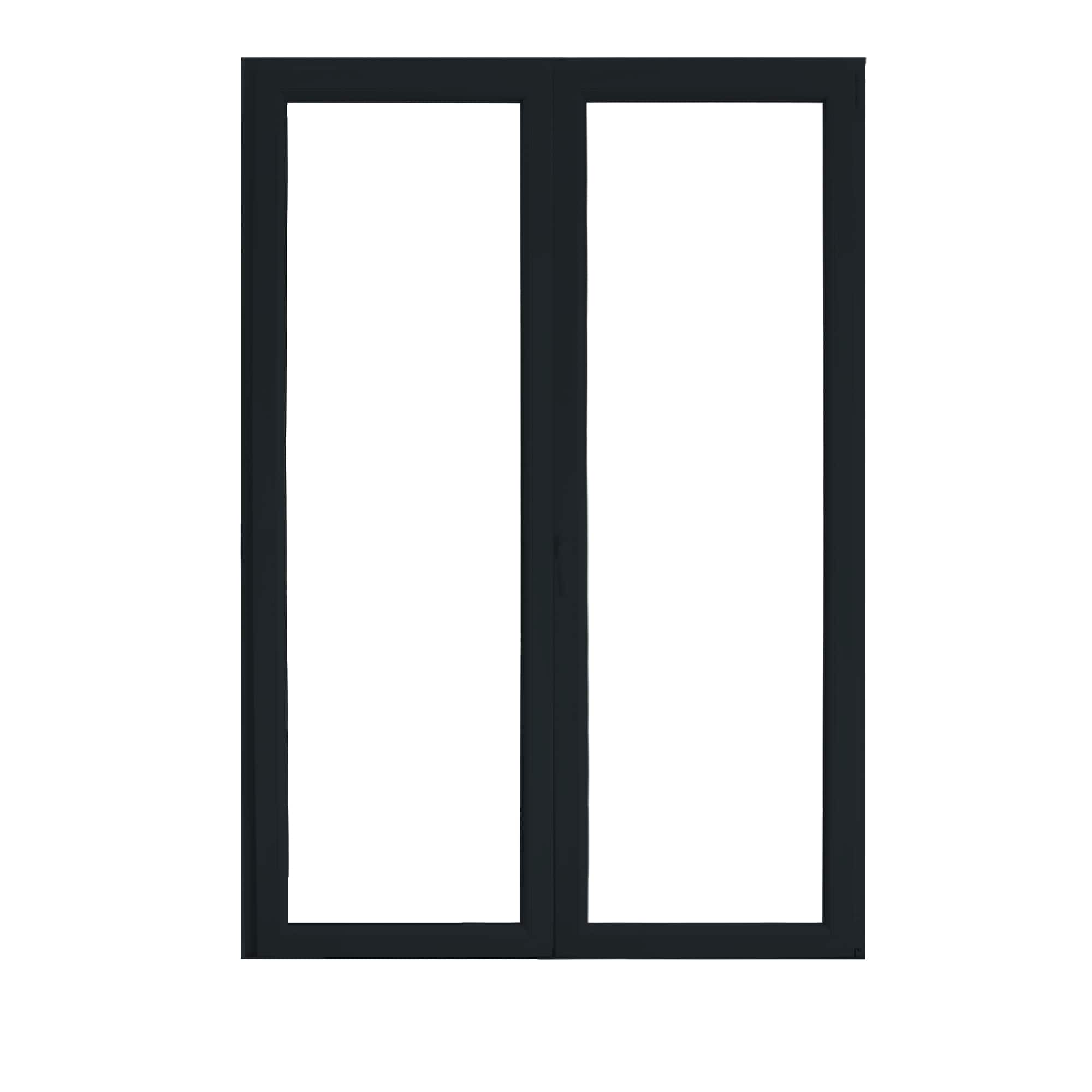 Usa termopan PVC exterior, batanta, cu geam, 6 C, gri, dreapta, simpla deschidere, 205 x 120 cm  Aplast