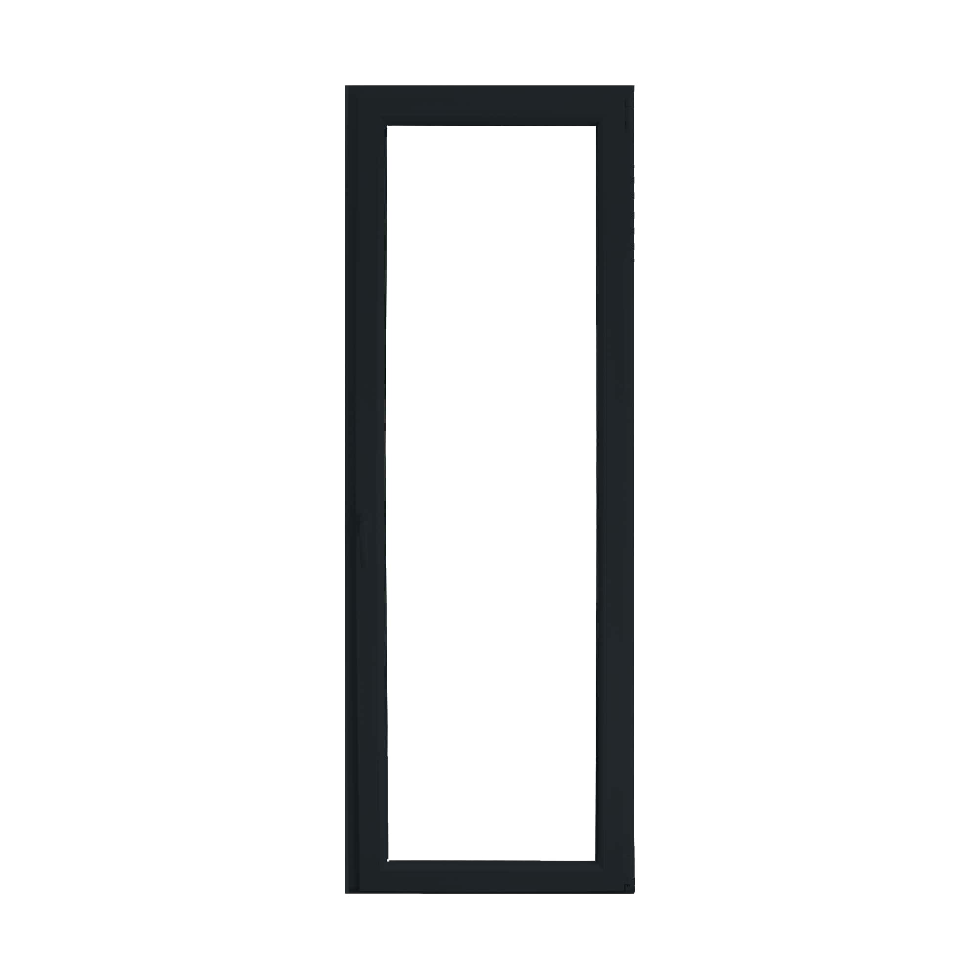 Usa termopan PVC exterior, batanta, cu geam, 6 C, gri, dreapta, simpla deschidere, 205 x 76 cm  Aplast