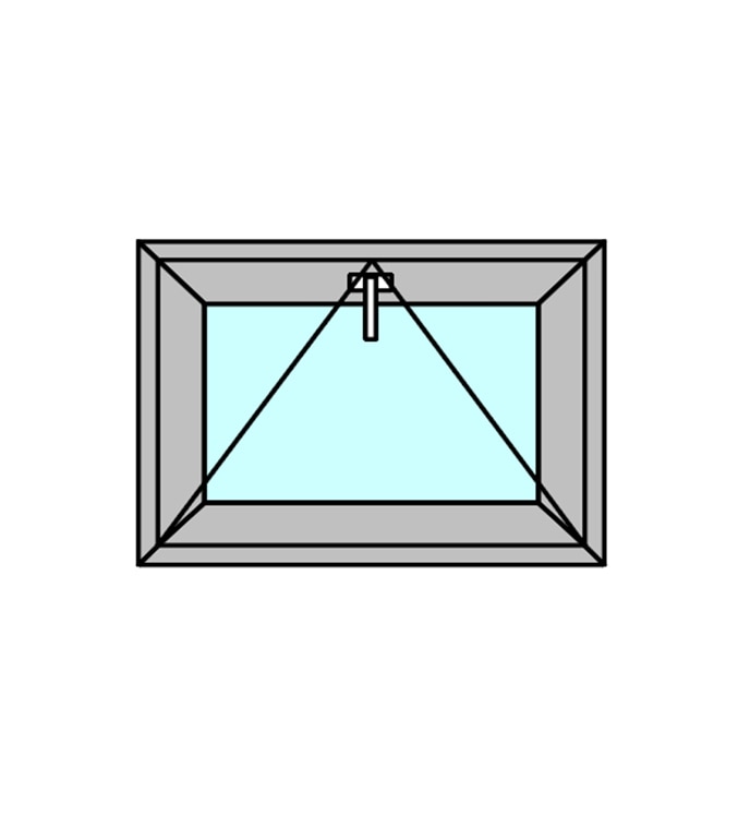 Fereastra termopan PVC, geam Float + Low-E, gri, 6 camere, 76 x 56 cm, simpla deschidere, oscilanta Aplast
