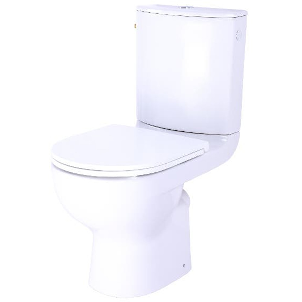 Set vas WC si rezervor GOODHOME Cavally, montare pe pardoseala, portelan, 3/6 l, alb