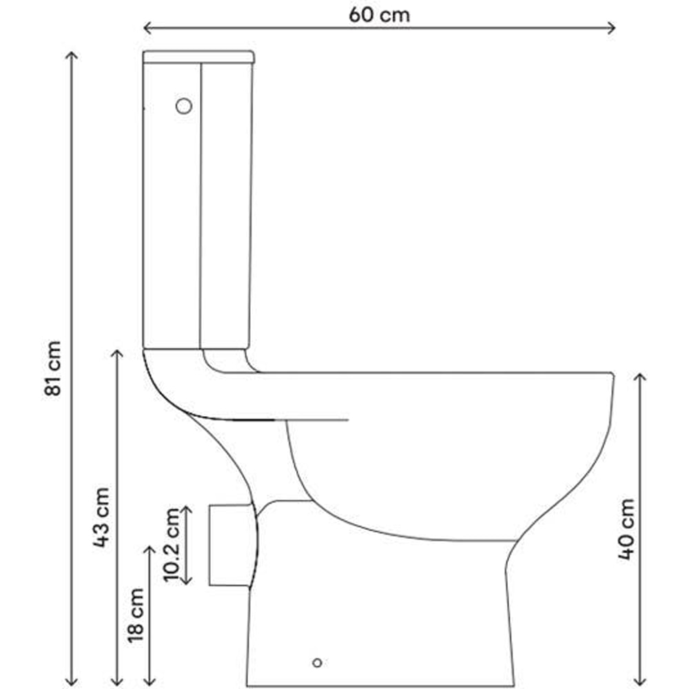 Set vas WC si rezervor GOODHOME Cavally, montare pe pardoseala, portelan, 3/6 l, alb