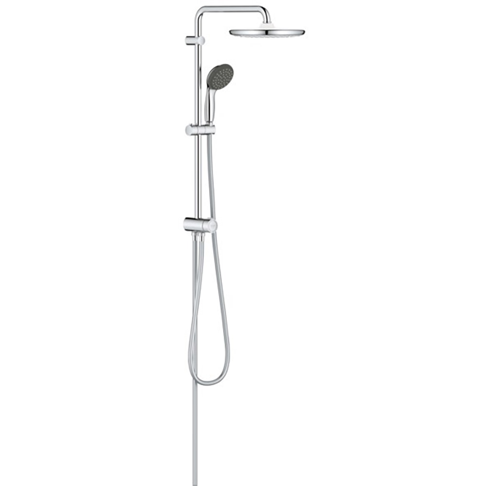 Sistem de dus flexibil cu divertor GROHE Vitalio Start250, cap dus 25 cm, brat 39 cm, montaj pe perete, metal, crom