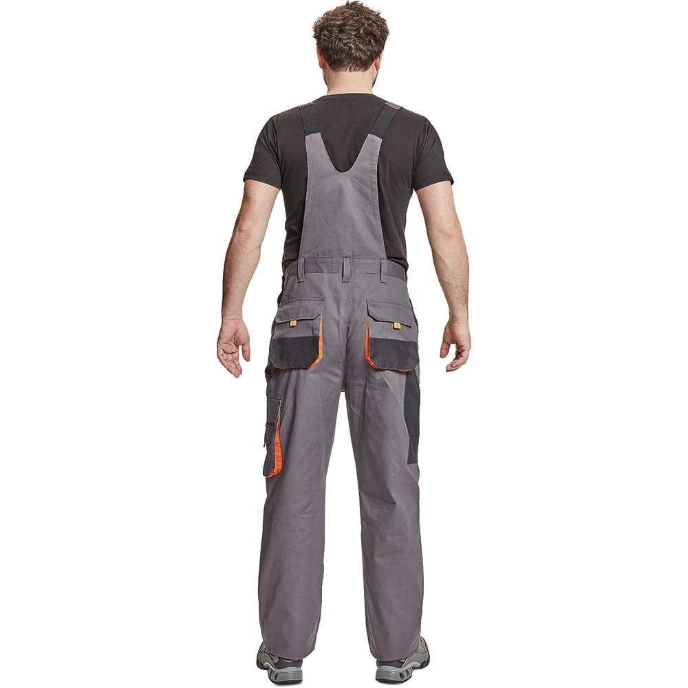 Salopeta cu pieptar si buzunare multifunctionale, marime 52, gri  Carl