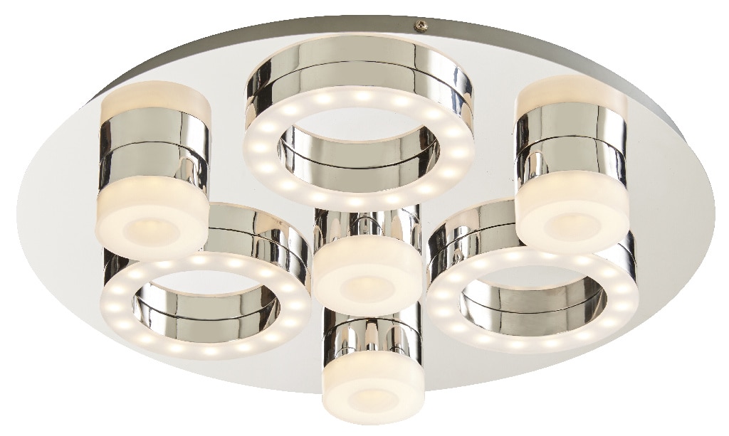 Plafoniera LED, 1 x 18,3 W, crom, metal si plastic  GoodHome 