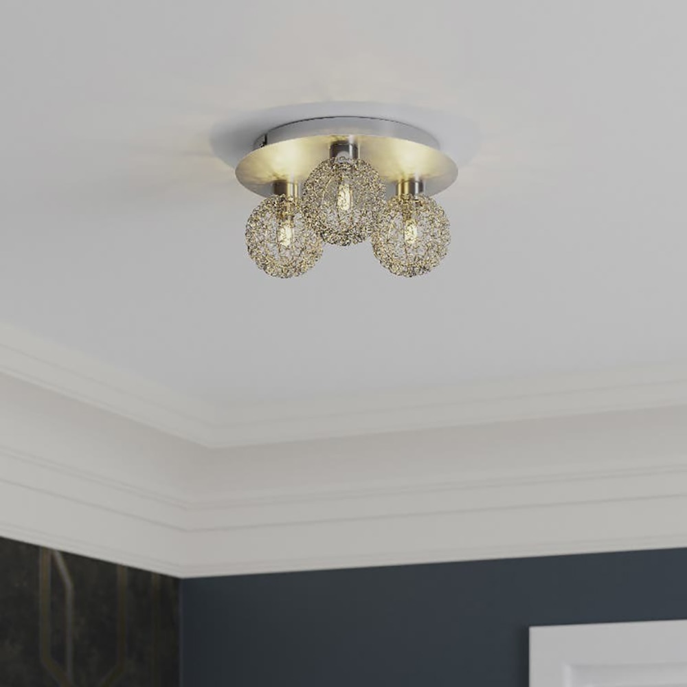 Lampa 3 becuri GOODHOME Phaidros, 25W, G9, crom