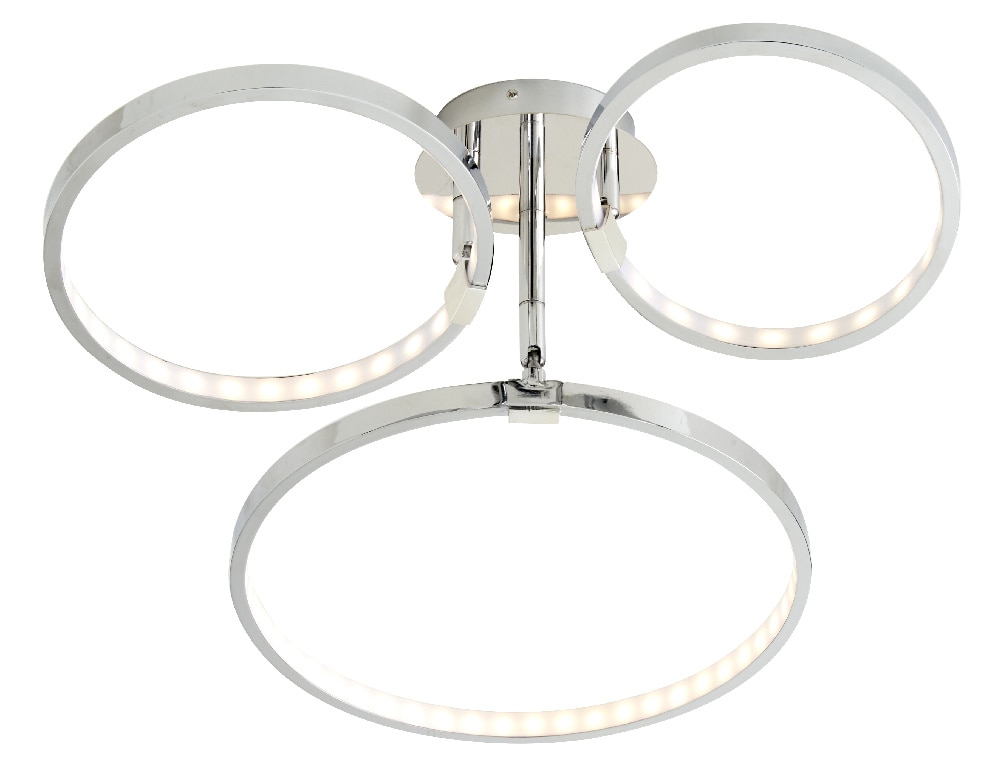 Plafoniera LED, 1 x 19.3 W, crom, metal si plastic • GoodHome 