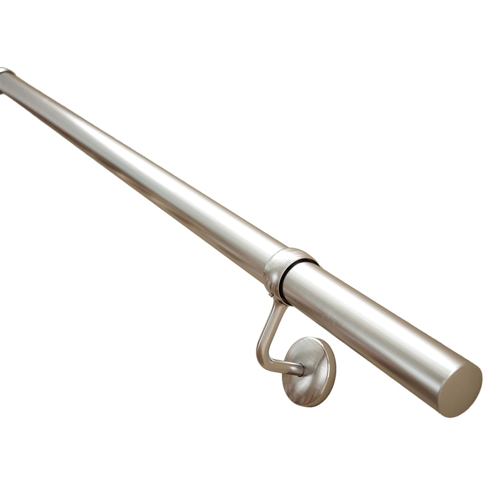 Kit balustrada perete rotunda Fortia, otel, D 40 mm, L 3.6 m, efect nichel