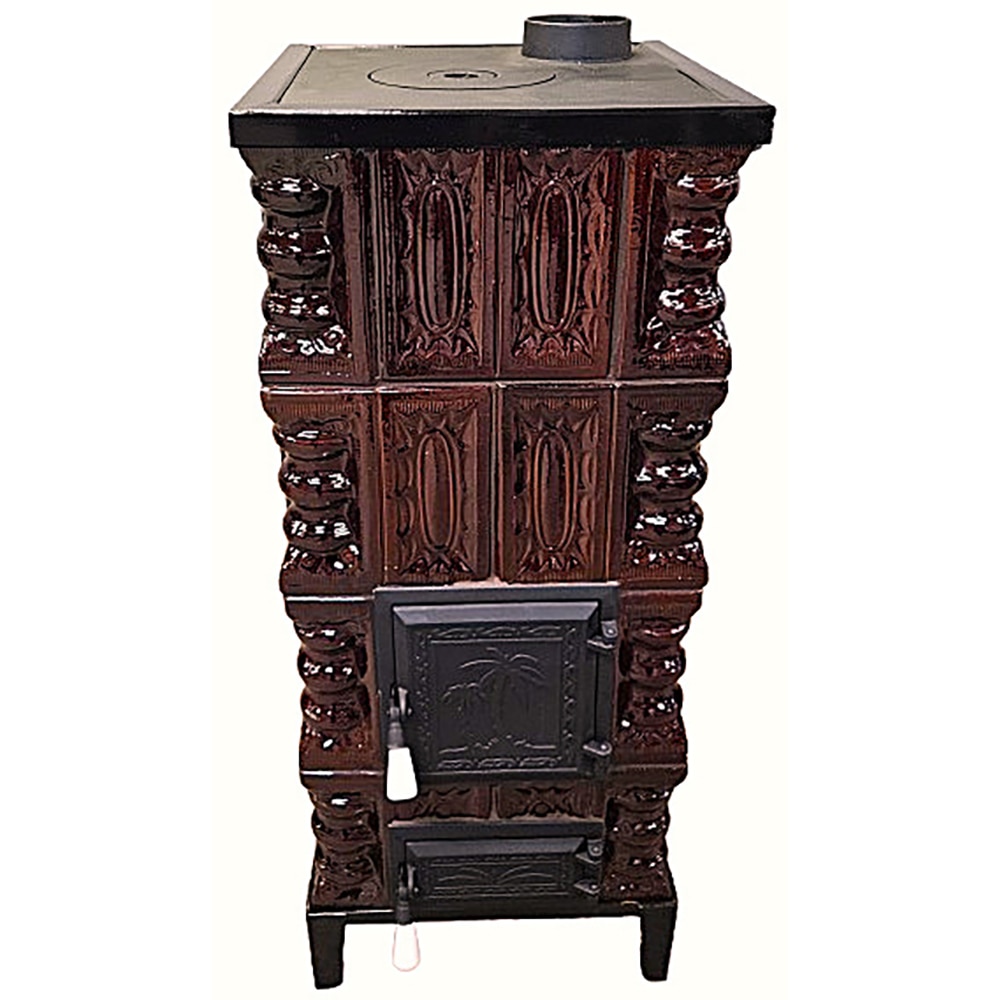 Soba teracota, 4 randuri + plita, 7.5 kW, 46 x 46 x 109 cm, maro