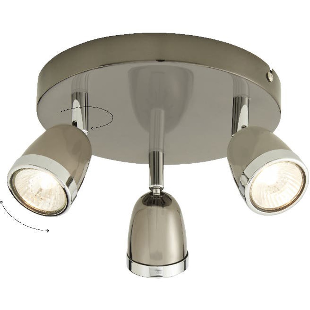 Spoturi Apheliotes GoodHome, 3  GU10, LED compatibile, orientabile, argintiu