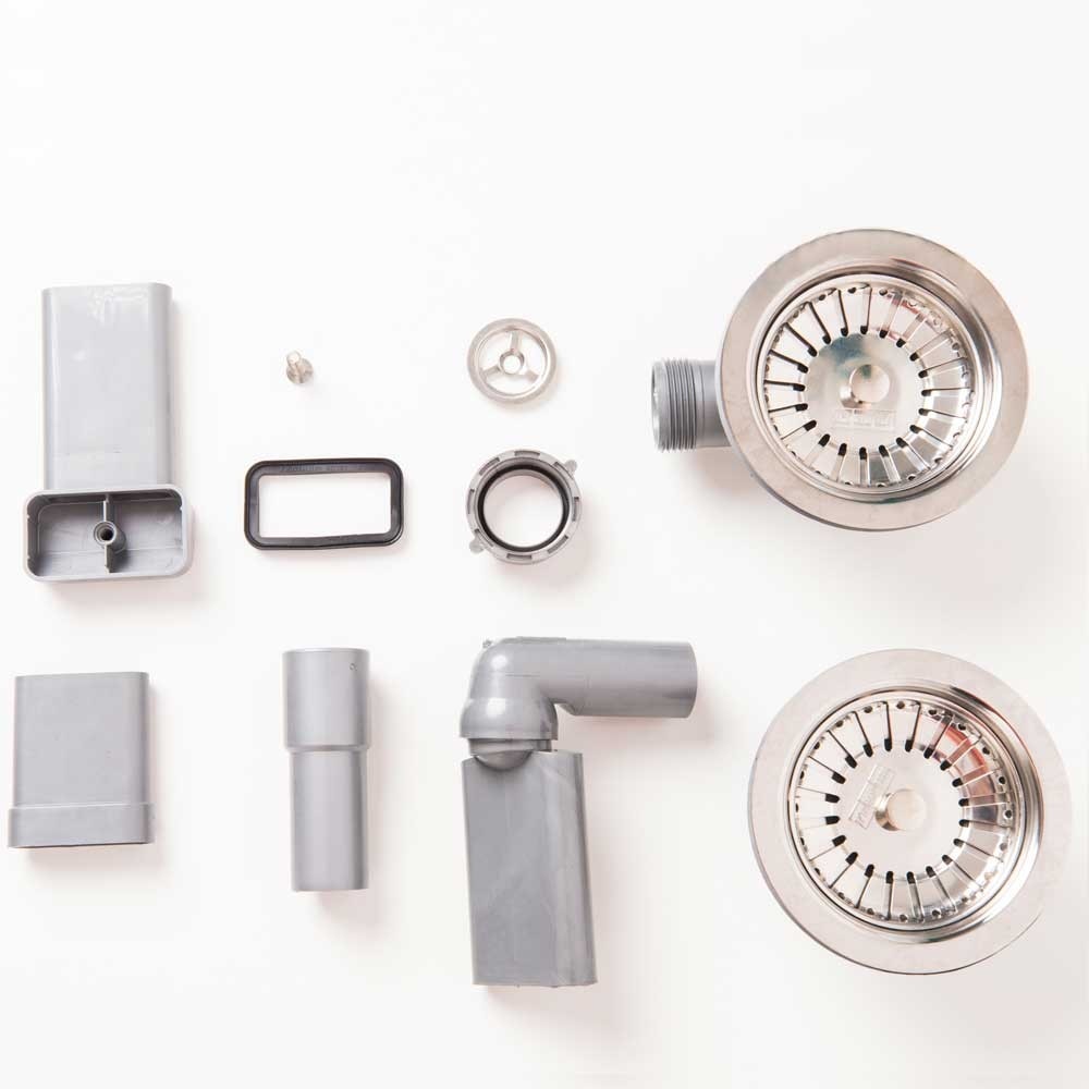 Kit ventil 31/2 dublu chiuvete granit  Franke