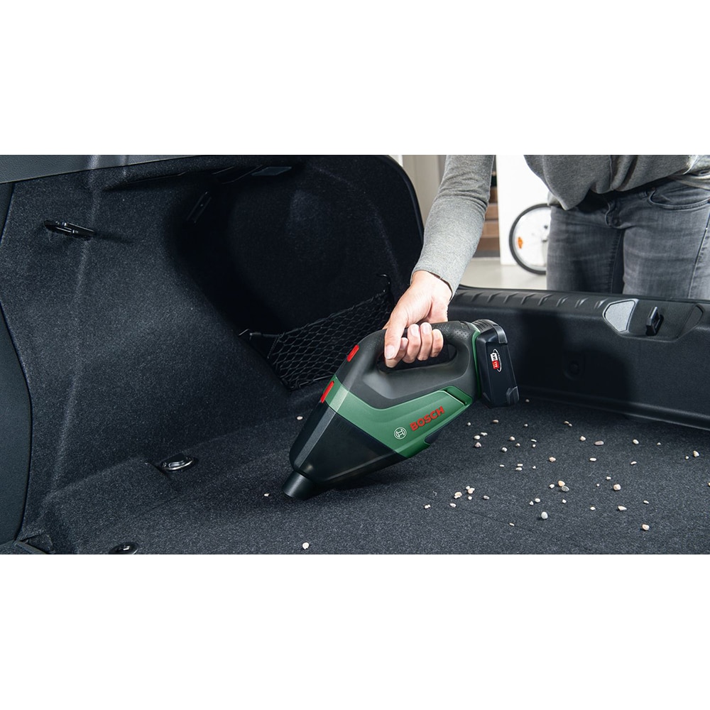 Aspirator de mana BOSCH UniversalVac 18, 18V, 2.5Ah, aspirare uscata, verde