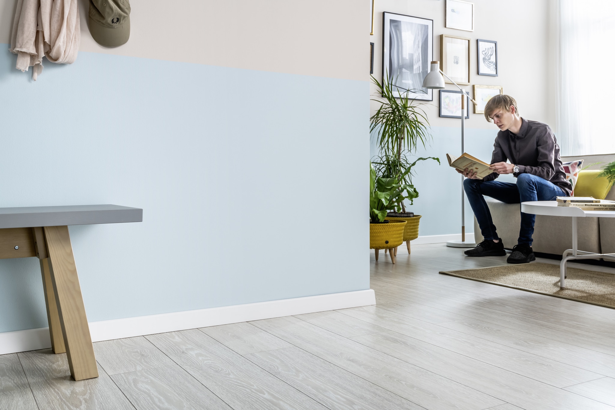 Plinta parchet, PVC, alb, 2500 x 65 mm  VOX