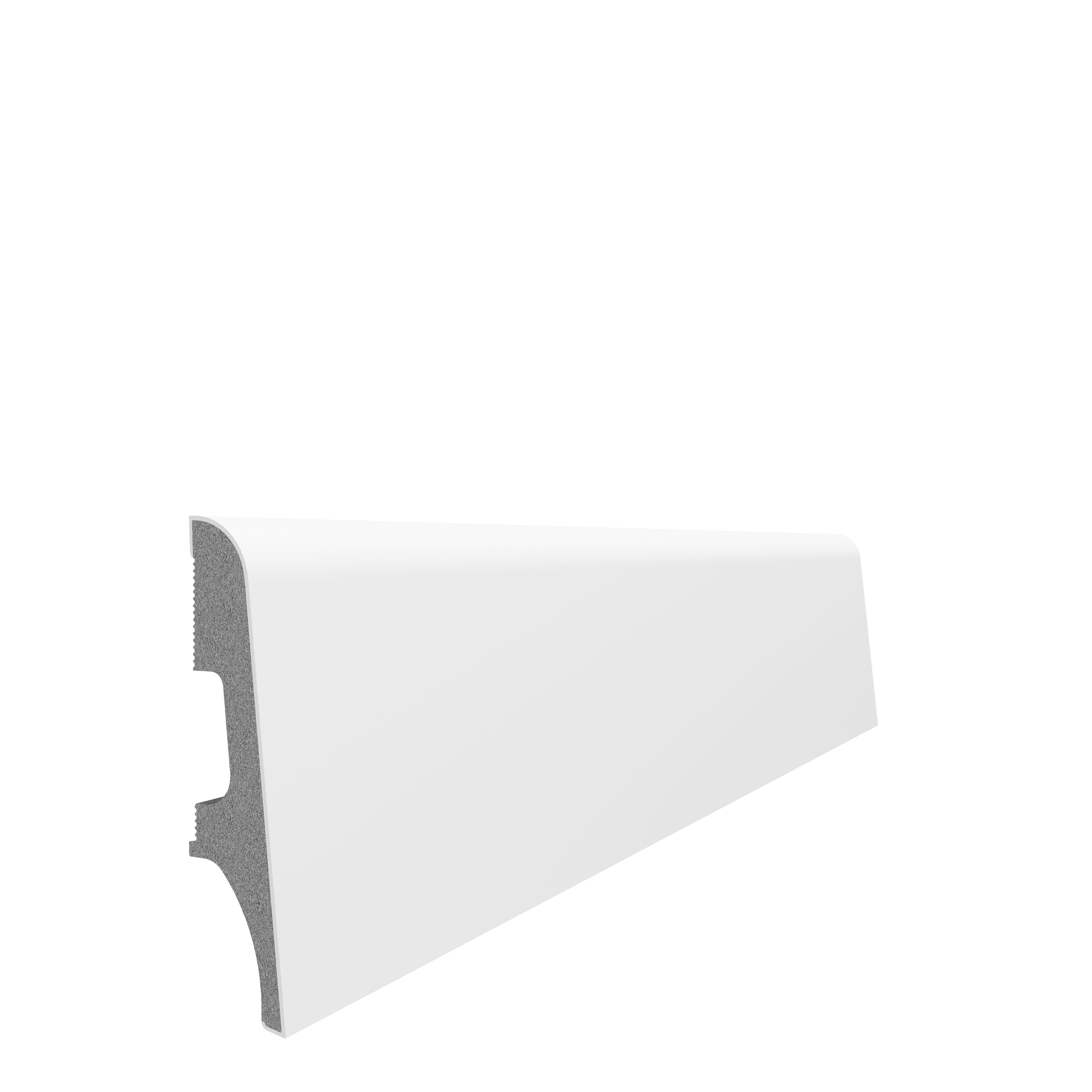 Plinta parchet, PVC, alb, 2500 x 65 mm  VOX