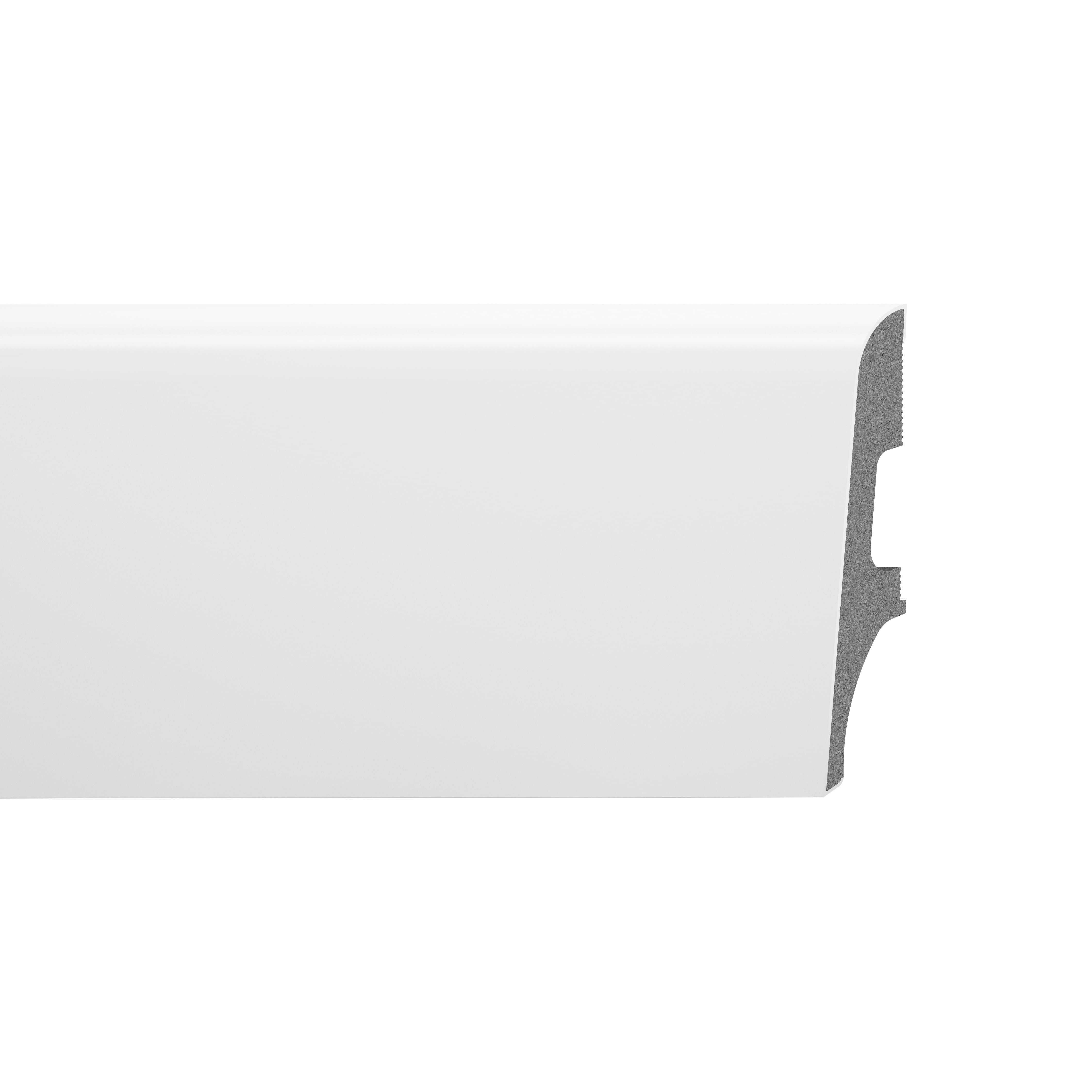 Plinta parchet, PVC, alb, 2500 x 65 mm  VOX