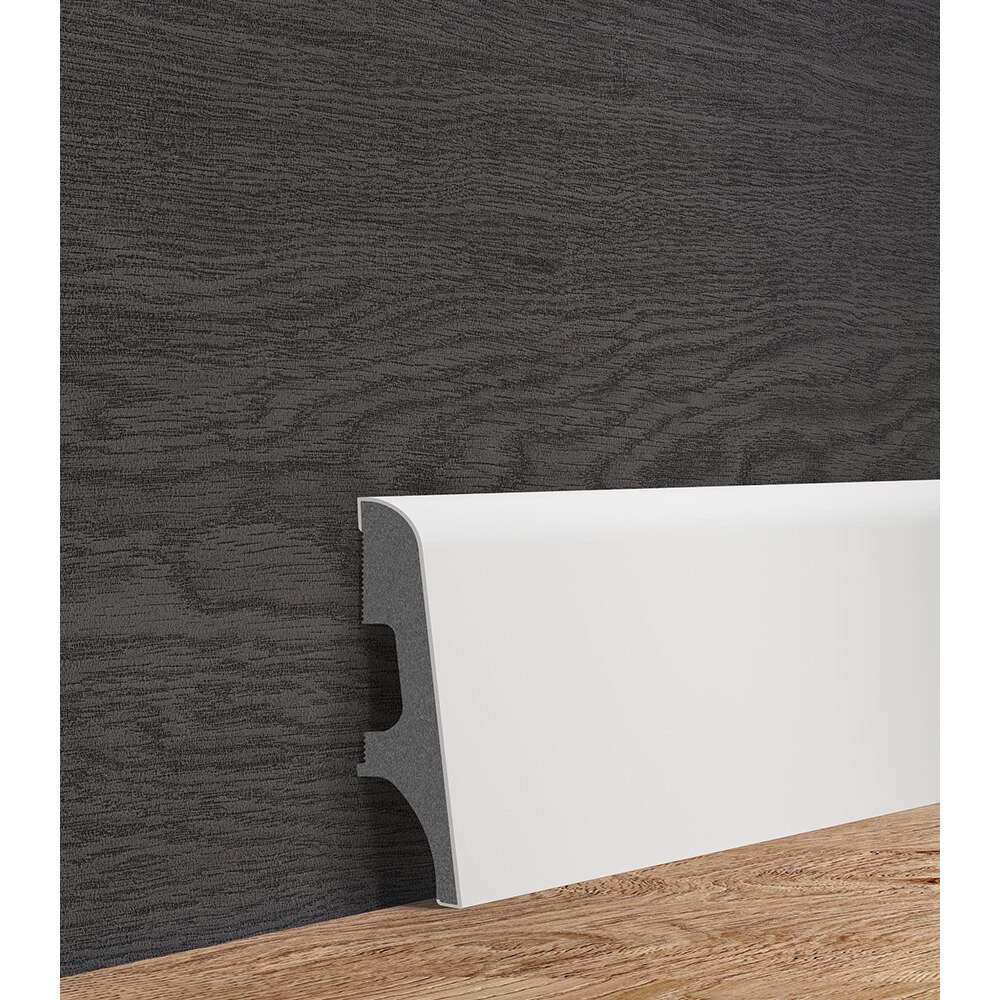 Plinta parchet VOX Espumo, PVC, 250 x 6.5 cm, alb