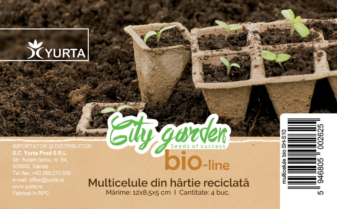 Ghivece multicelule rasaduri, carton, 2 x 3 cm  City Garden