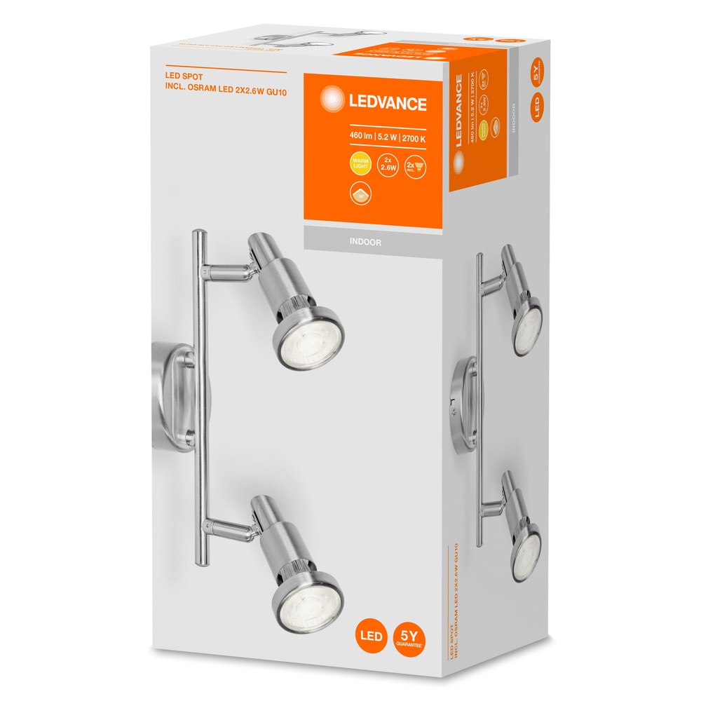 Spot LED, 2 x 2.6 W, 230 V, GU10  Ledvance