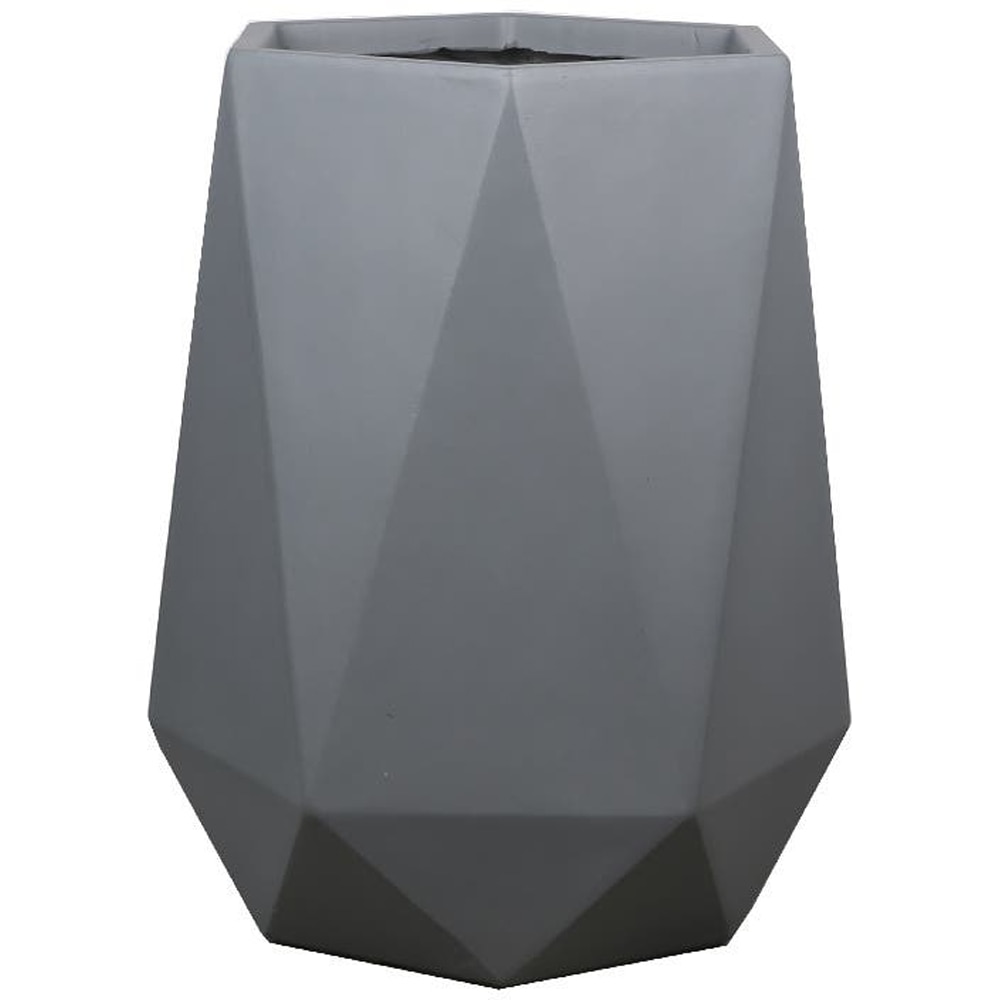 Ghiveci flori VERVE Gardon, lut, D 40 cm, gri inchis