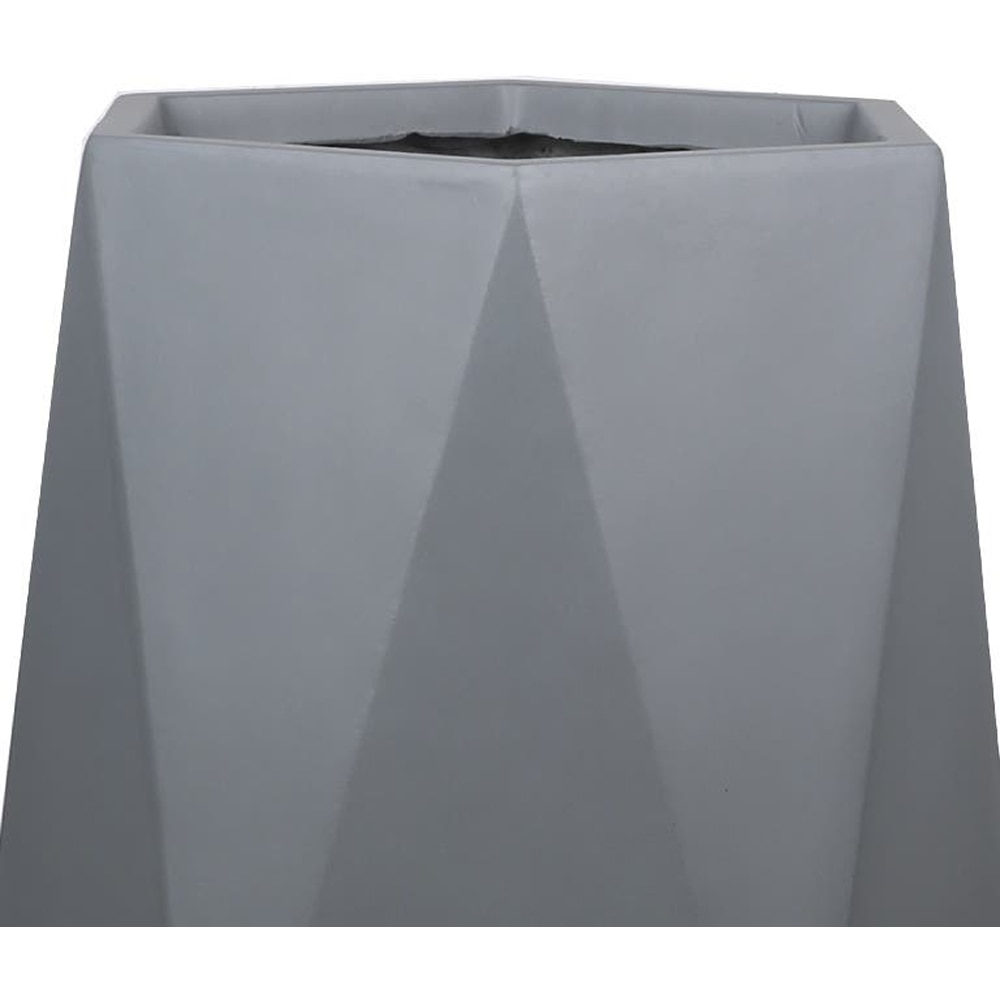 Ghiveci flori VERVE Gardon, lut, D 40 cm, gri inchis