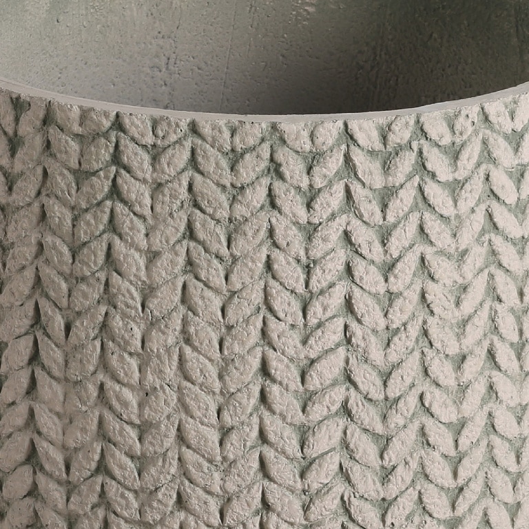 Ghiveci din fibra de lut, bej, forma rotunda, 29 cm diametru  Verve