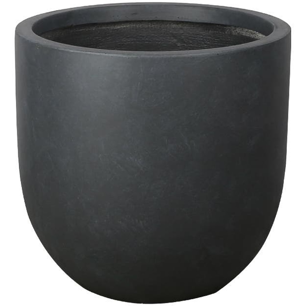 Ghiveci flori VERVE Ammer, lut, D 28 cm, gri inchis