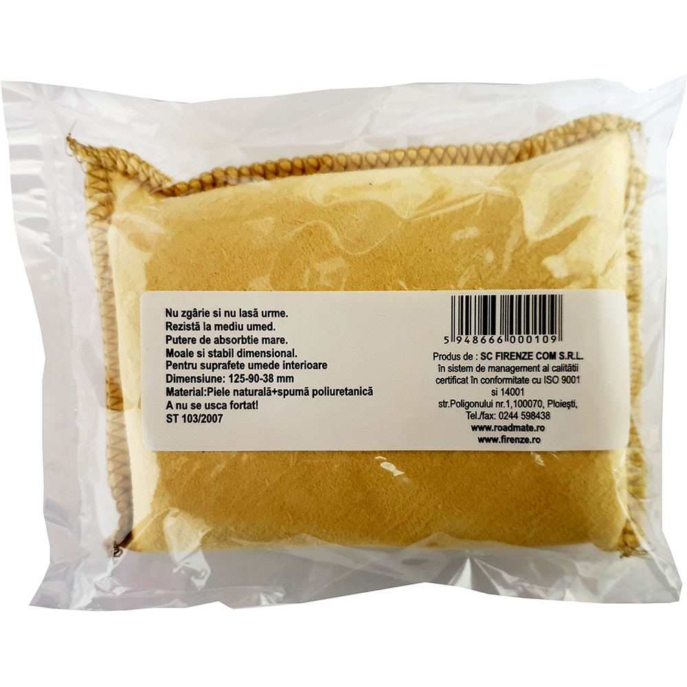 Burete anticondens ROADMATE, piele naturala, 12.5 x 9 x 3.8cm, galben