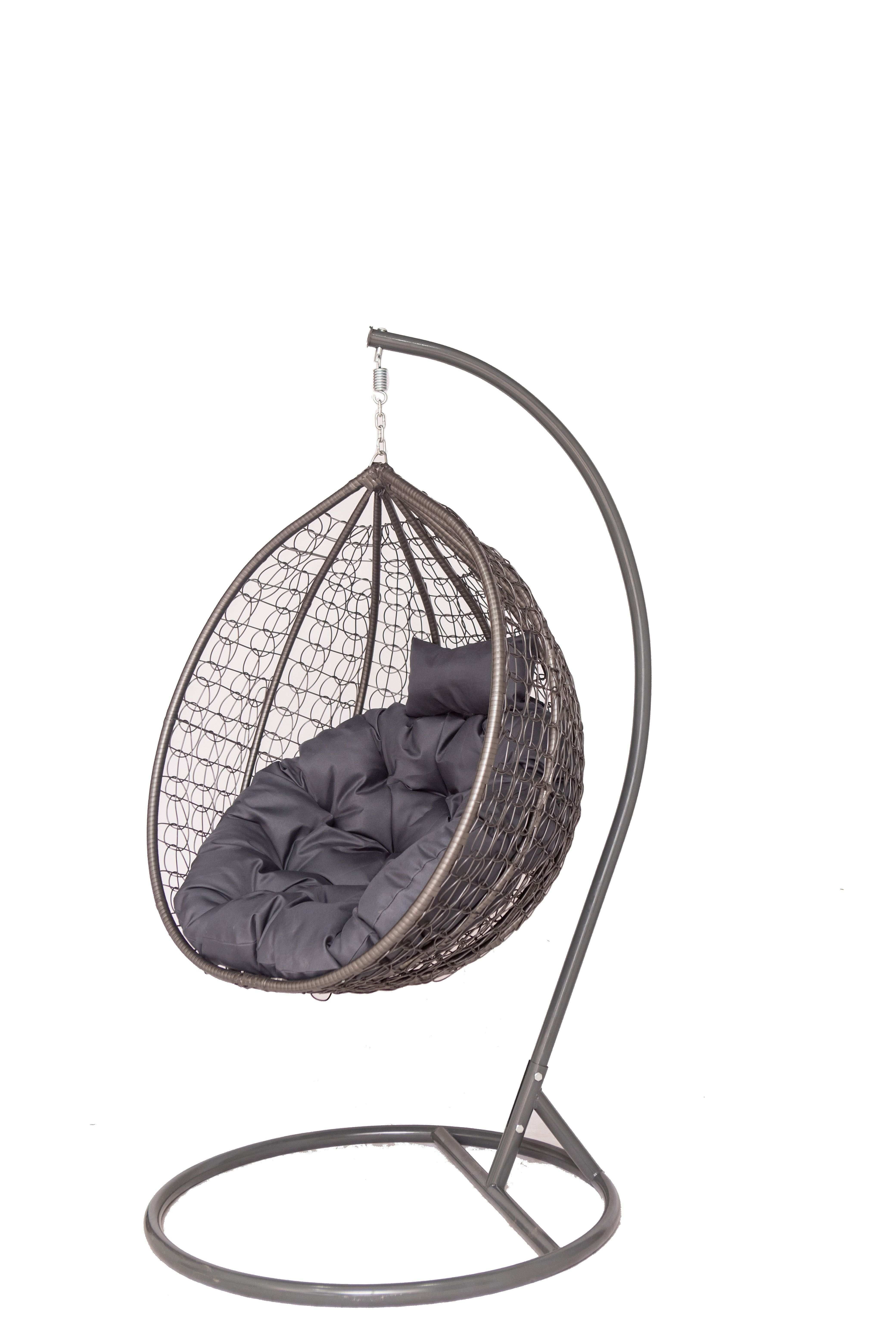 Fotoliu suspendat Mirpol, negru, metalic, 195 x 118 x 68 cm