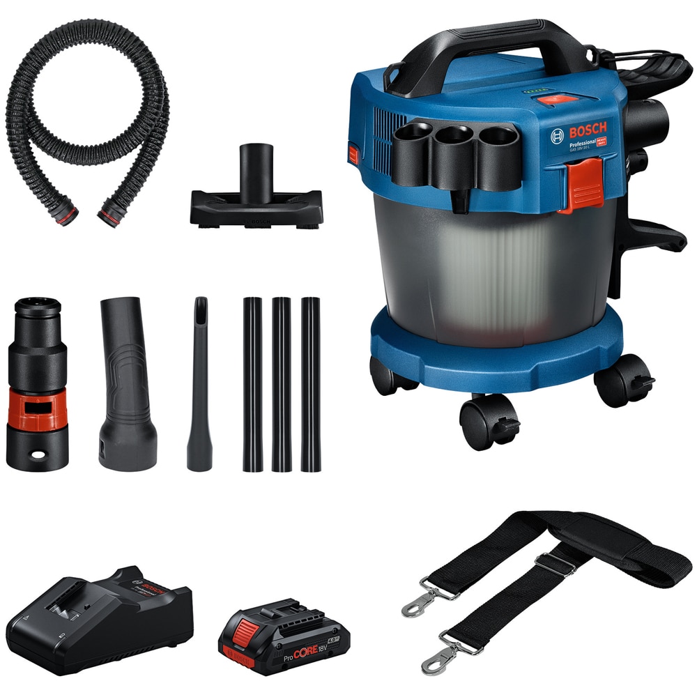 Aspirator umed/uscat BOSCH GAS 18V-10, 10l, 18V, albastru