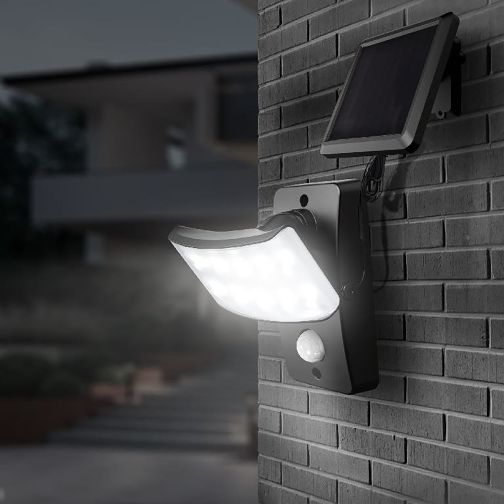 Proiector solar cu senzor de miscare FLEMING, 120lm, negru