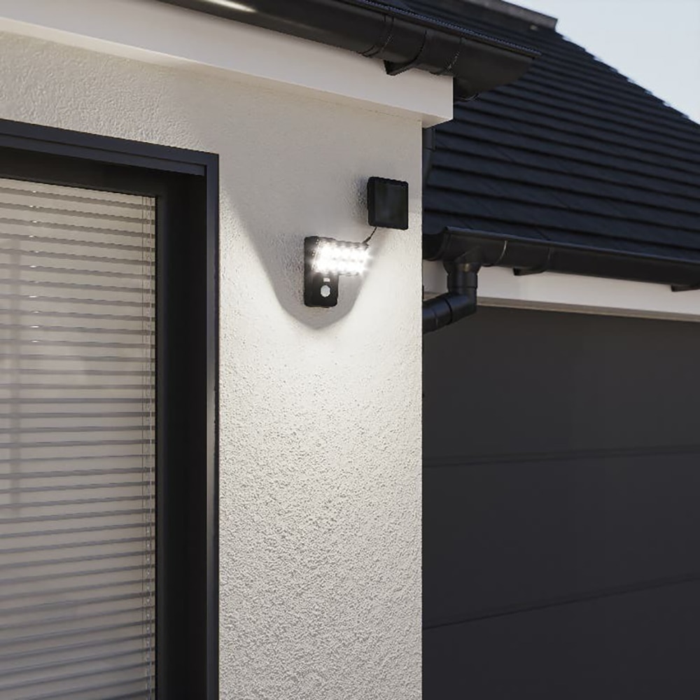 Proiector solar cu senzor de miscare FLEMING, 120lm, negru