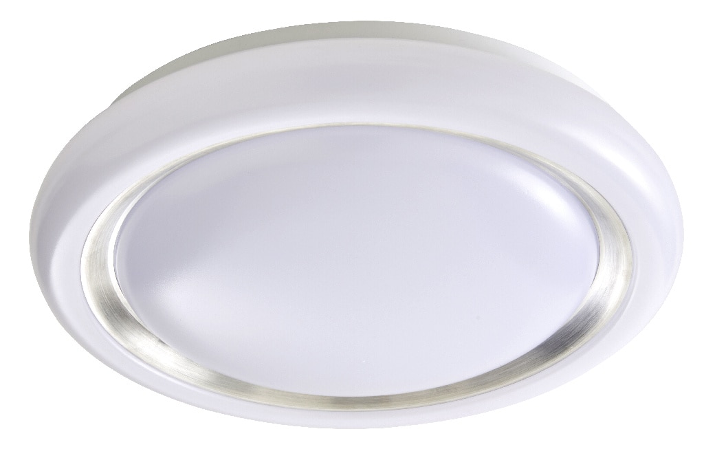Plafoniera LED, 1 x 17 W, alb si argintiu, metal si plastic • GoodHome