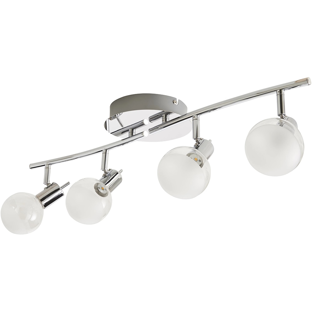 Spot LED integrat Panacea GOODHOME, 4 becuri, 4.5 W, 2000 lm, crom