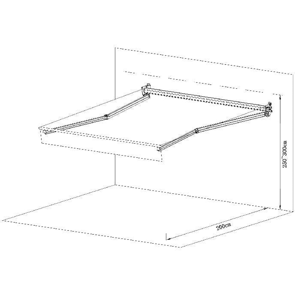 Copertina retractabila BLOOMA, aluminiu, 250 x 200 cm, maro taupe