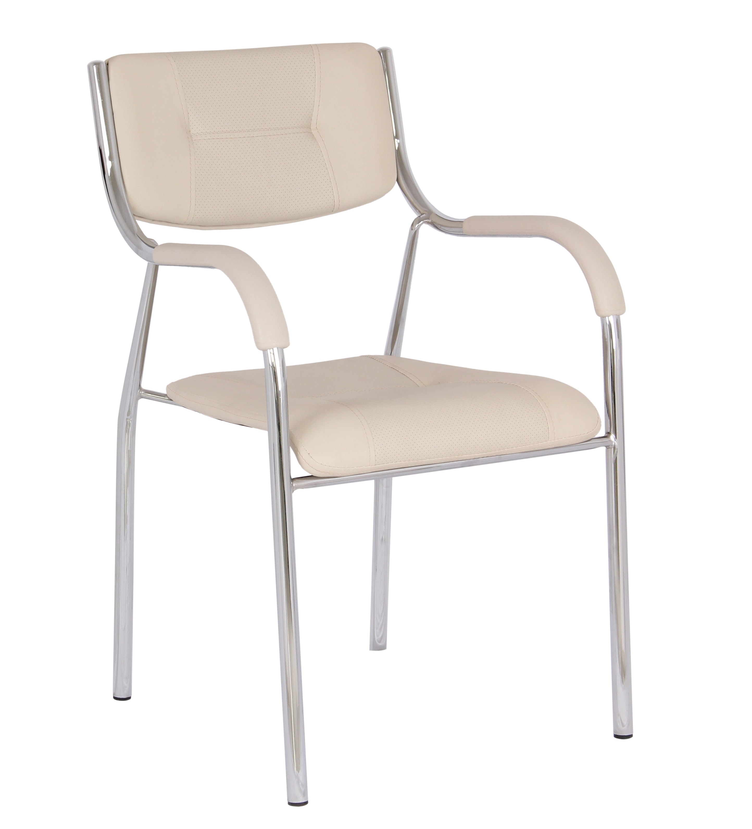 Scaun vizitator cu manere, bej, 53.5 x 57 x 87 cm • Unic Spot Ro