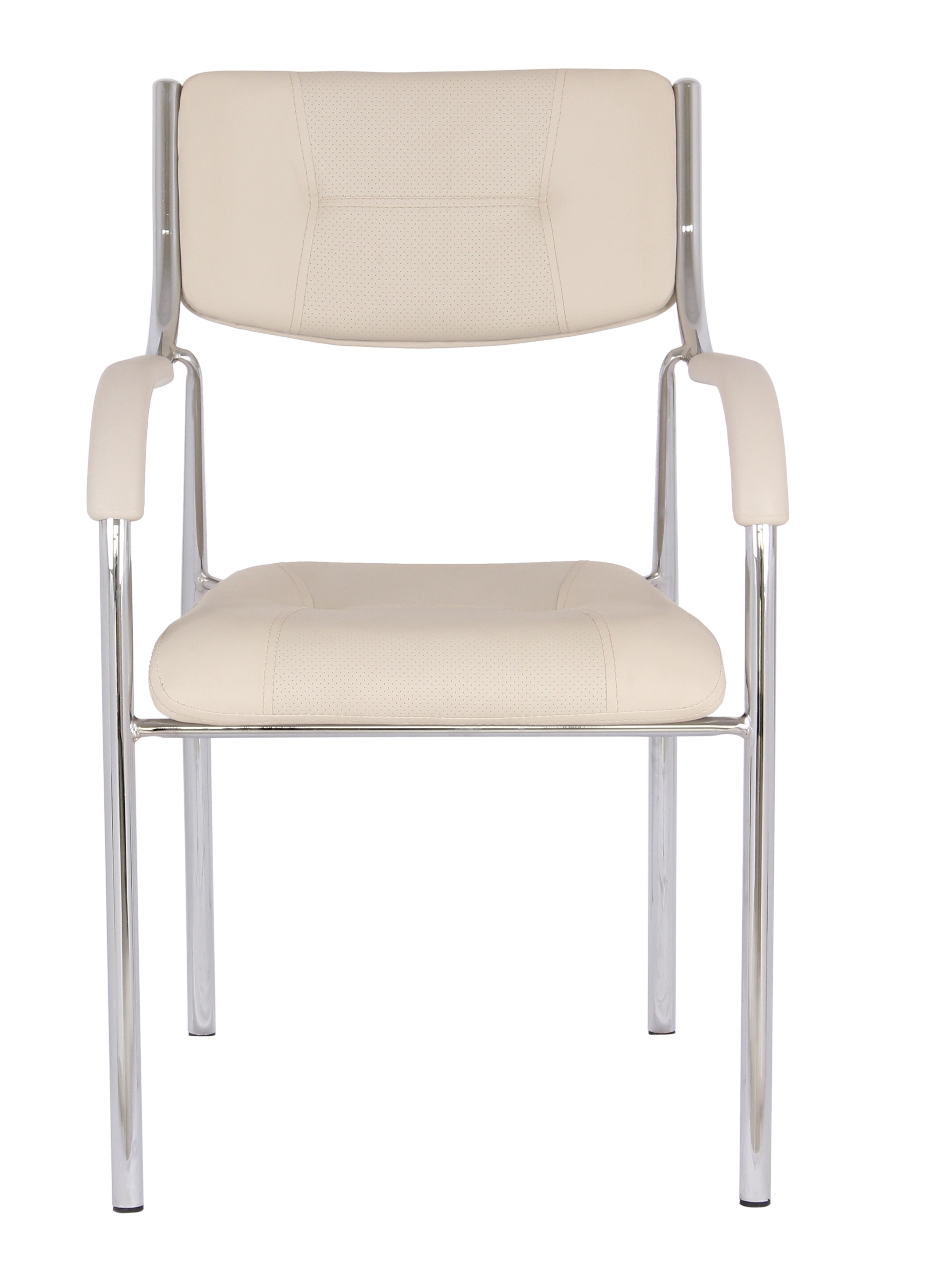Scaun vizitator cu manere, bej, 53.5 x 57 x 87 cm • Unic Spot Ro