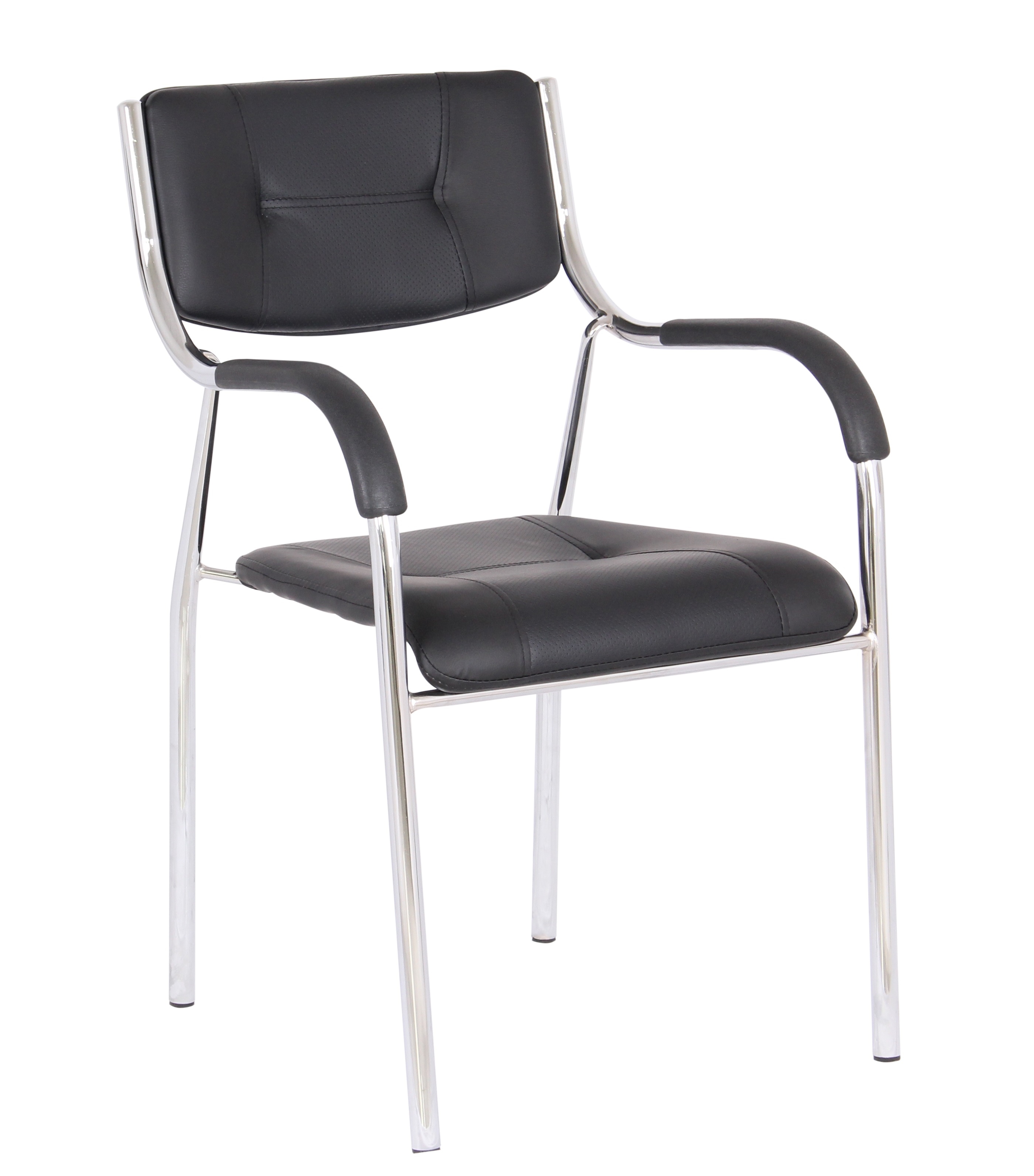 Scaun vizitator cu manere, negru, 53.5 x 57 x 87 cm  Unic Spot Ro