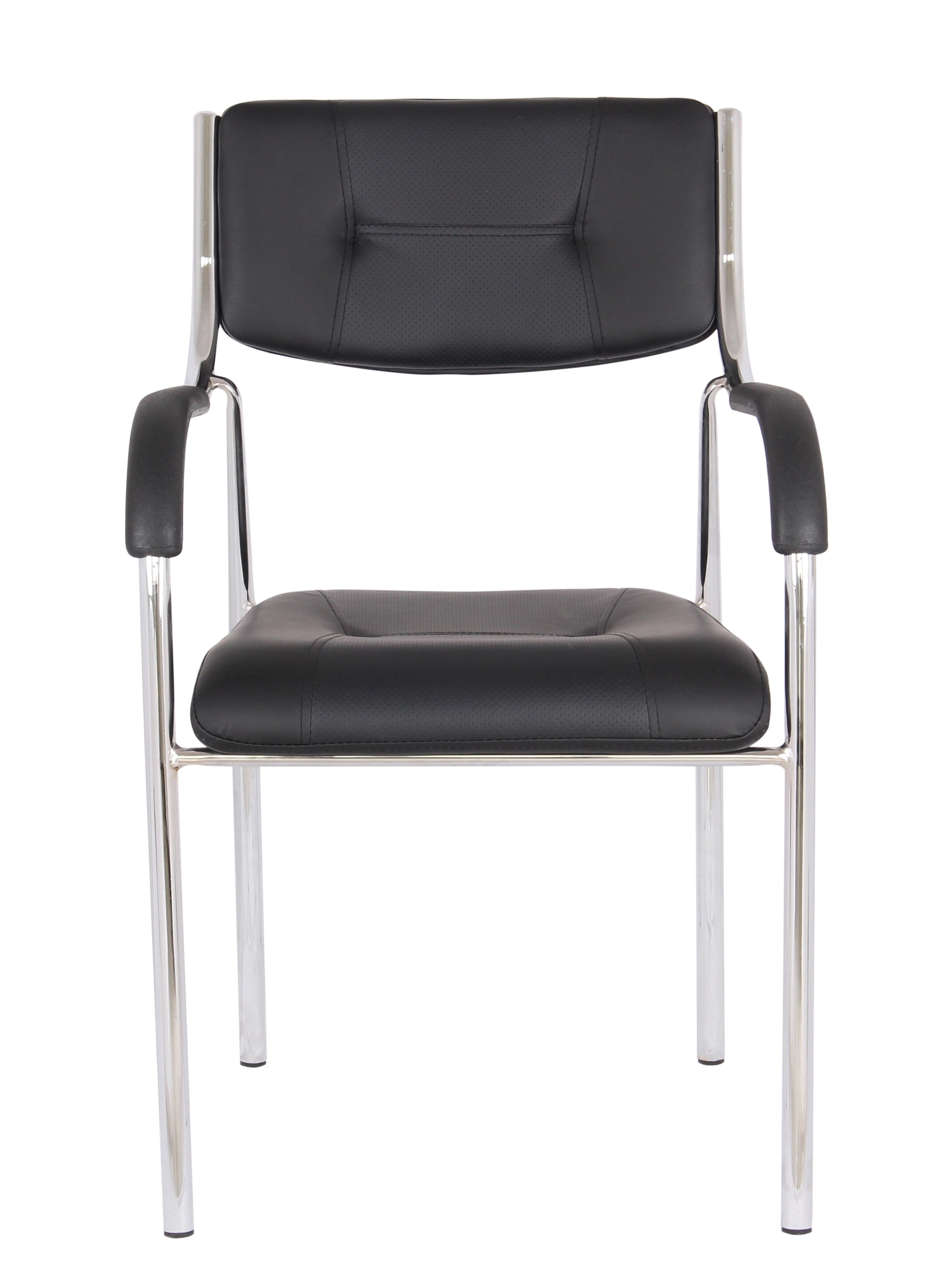 Scaun vizitator cu manere, negru, 53.5 x 57 x 87 cm  Unic Spot Ro