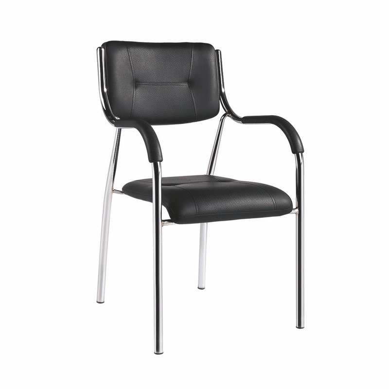 Scaun vizitator cu manere, negru, 53.5 x 57 x 87 cm  Unic Spot Ro