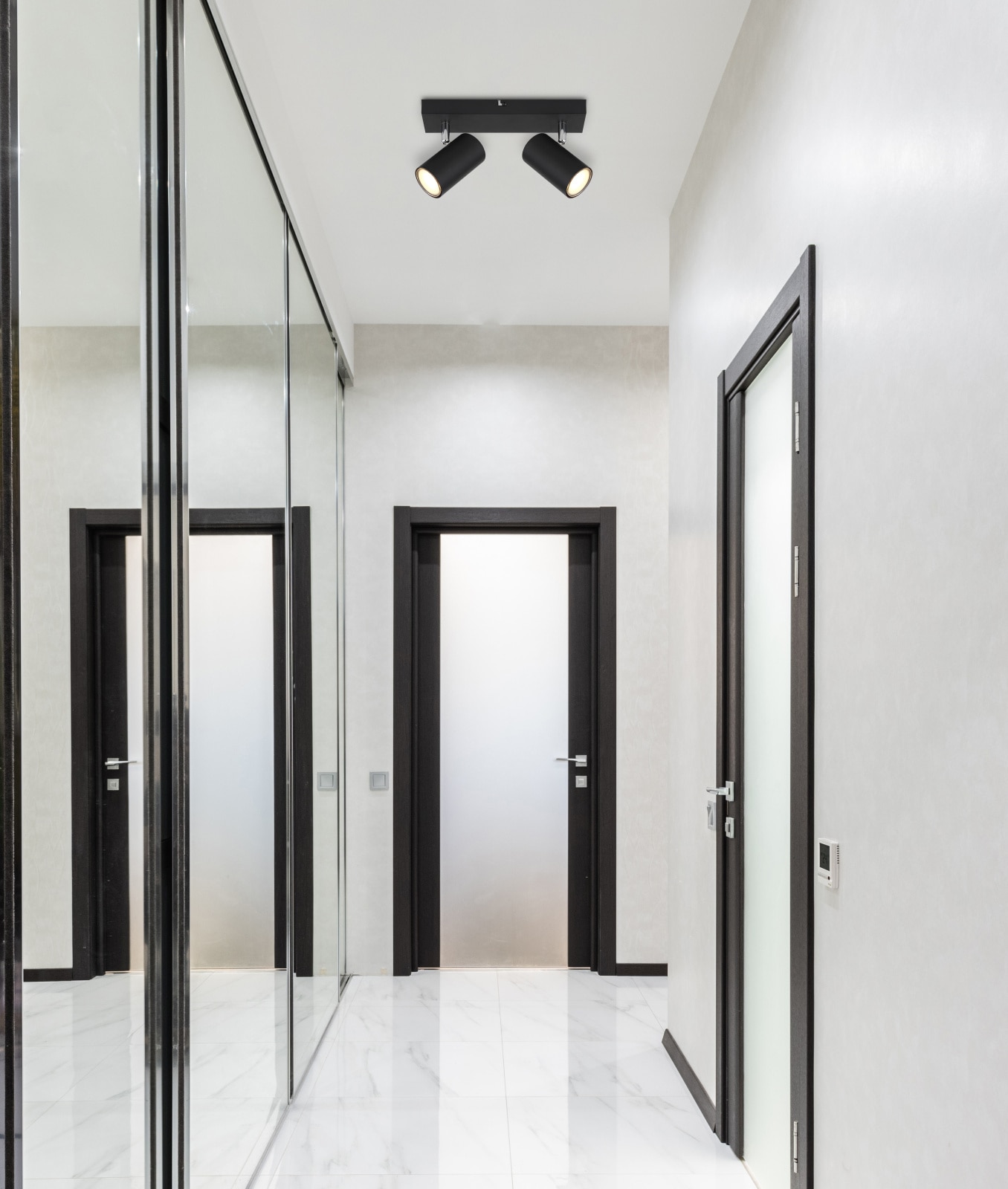 Spot Led Negru Metal 2X 35W Gu10