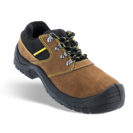 Pantofi de protectie din piele, marimea 44, maro/negru