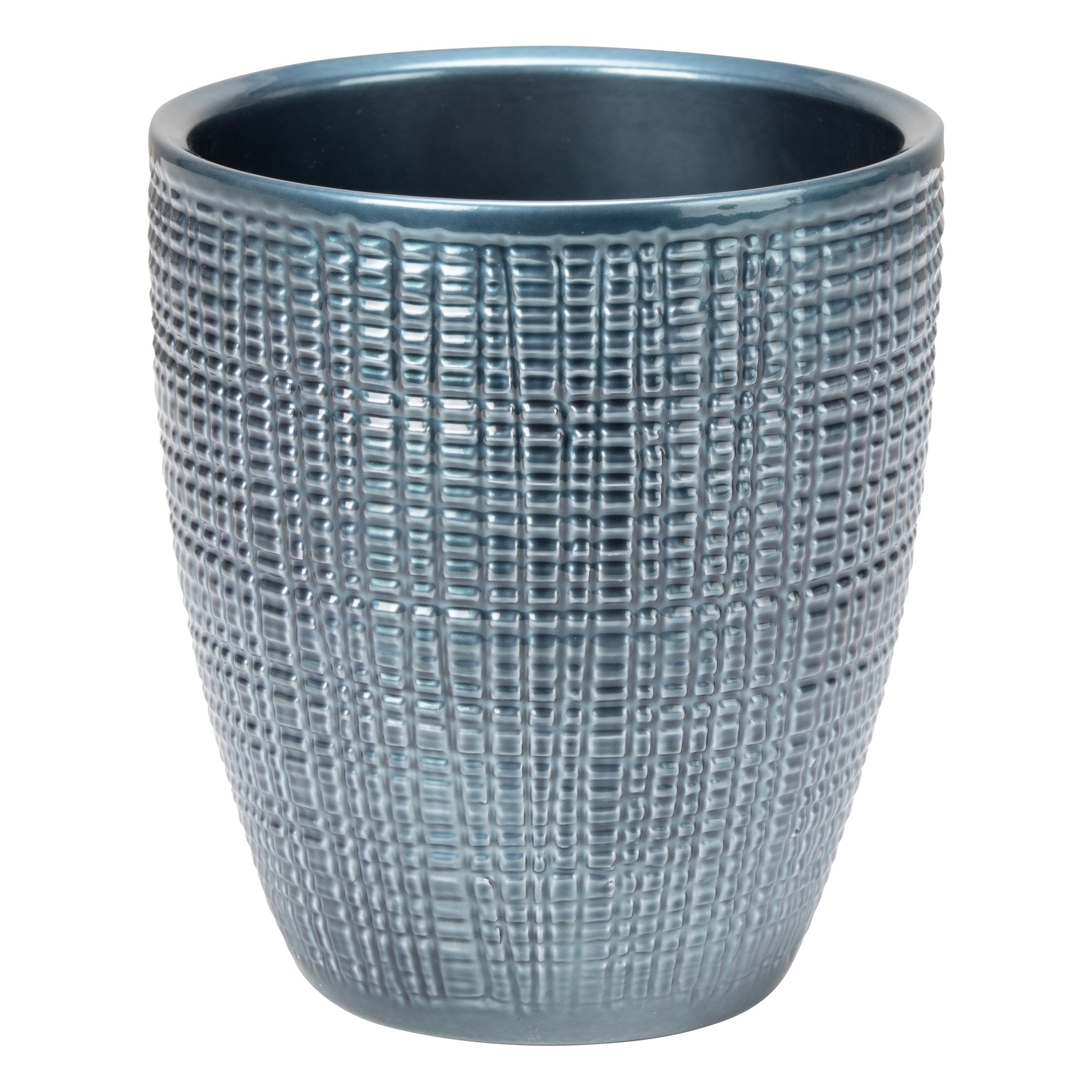 Ghiveci, rotund negru Petrol, 15 cm  Scheurich