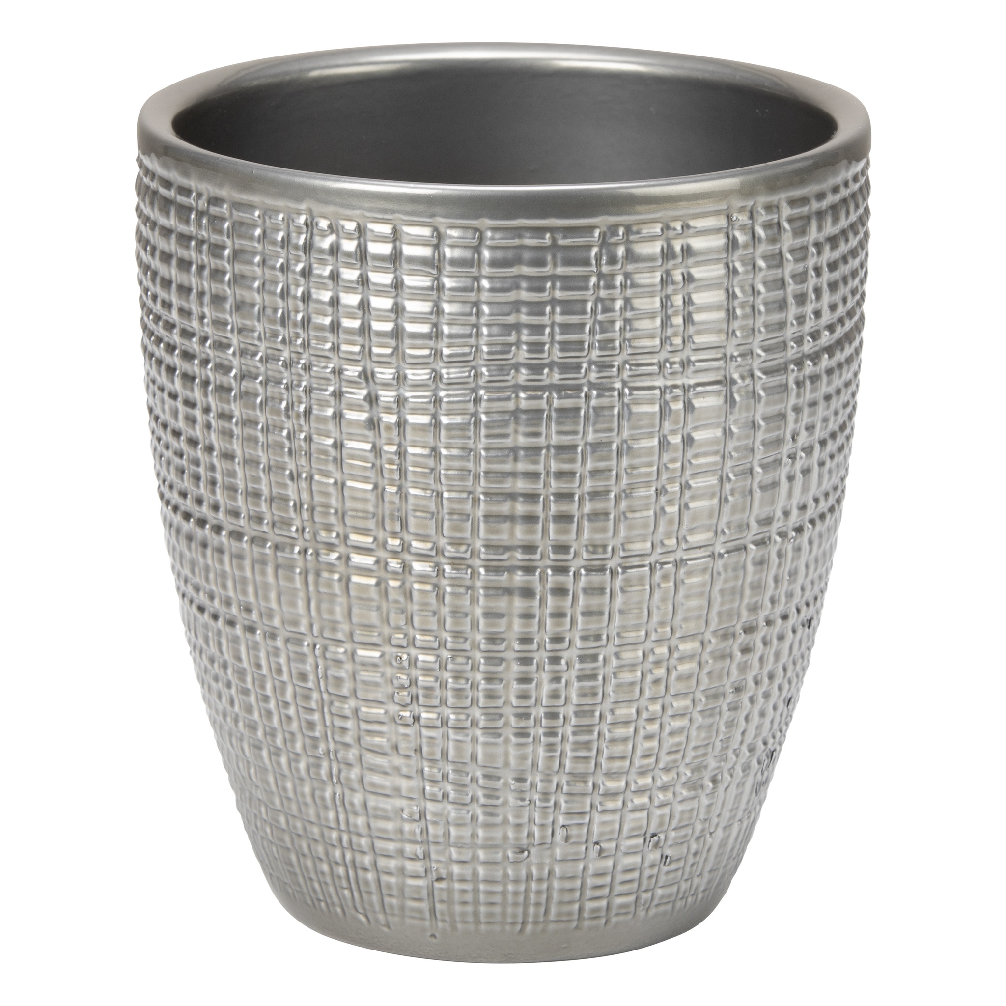 Ghiveci, rotund argintiu, 15 cm  Scheurich