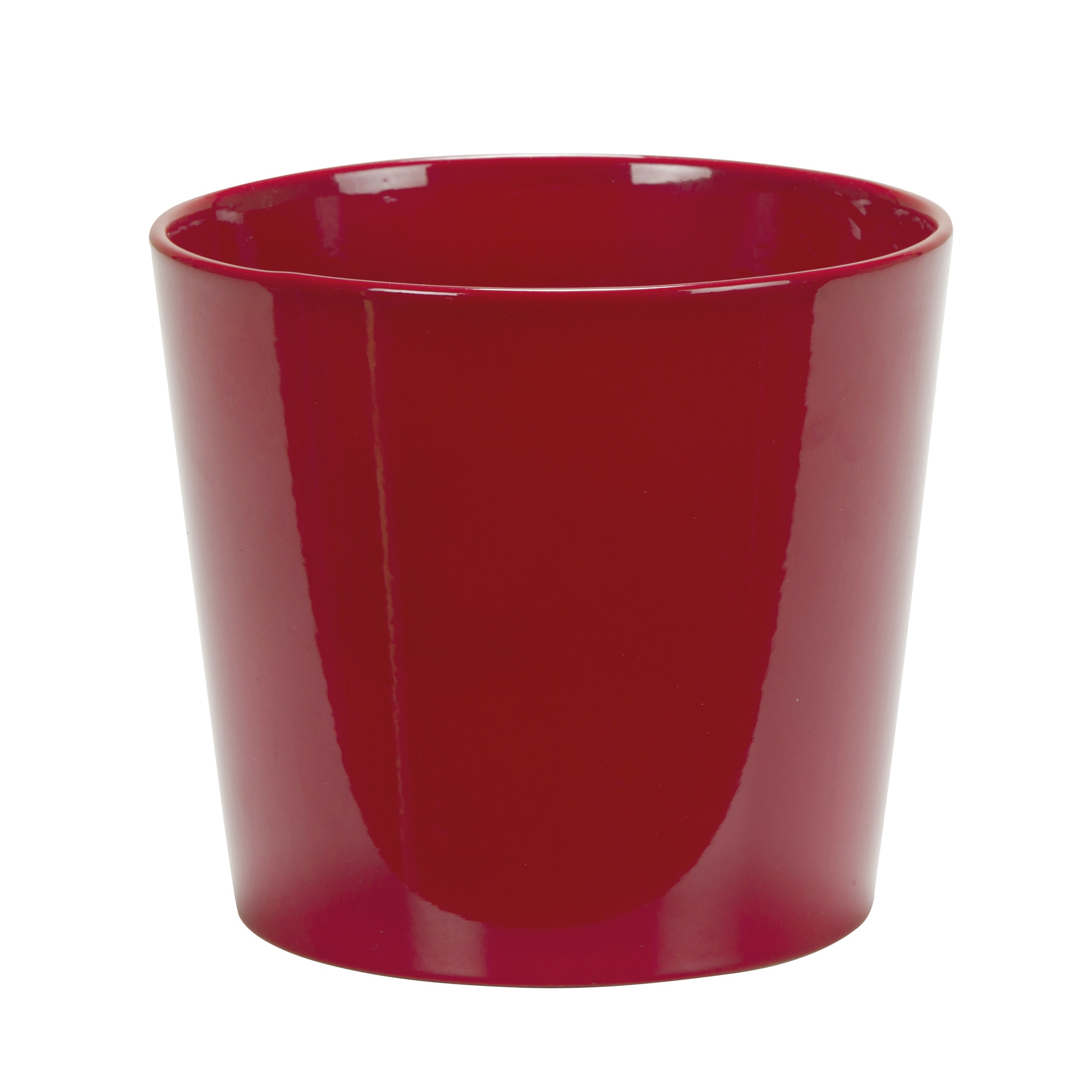 Ghiveci, rotund rosu, 11 cm  Scheurich