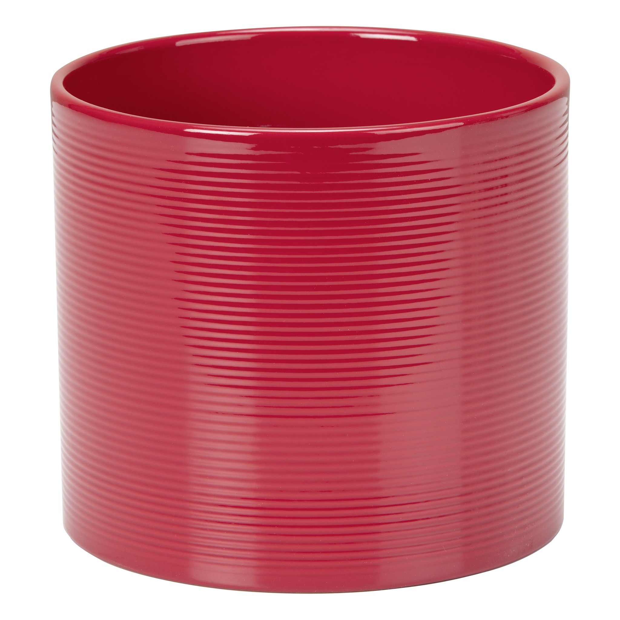 Ghiveci, rotund rosu, 14 cm • Scheurich