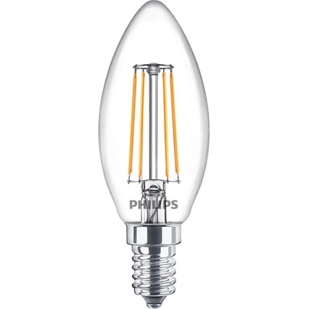 Bec filament PHILIPS Candle B35 PHILIPS, E14, 4.3W, 470lm, lumina calda