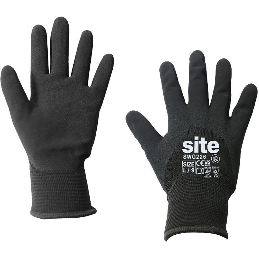 Manusi termale pentru protectia muncii, marimea L, nitril, negru