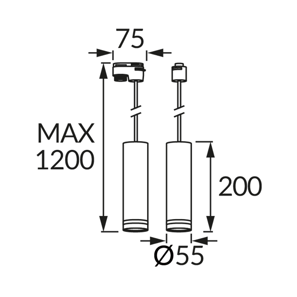Pendul STRUHM Zula, GU10, 35W, IP20, alb