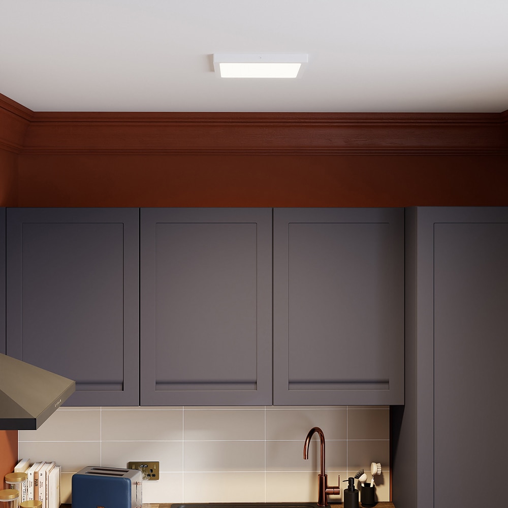 Plafoniera LED integrat Hestia GOODHOME, 17W, 1800 lm, 4000K, IP20, alb